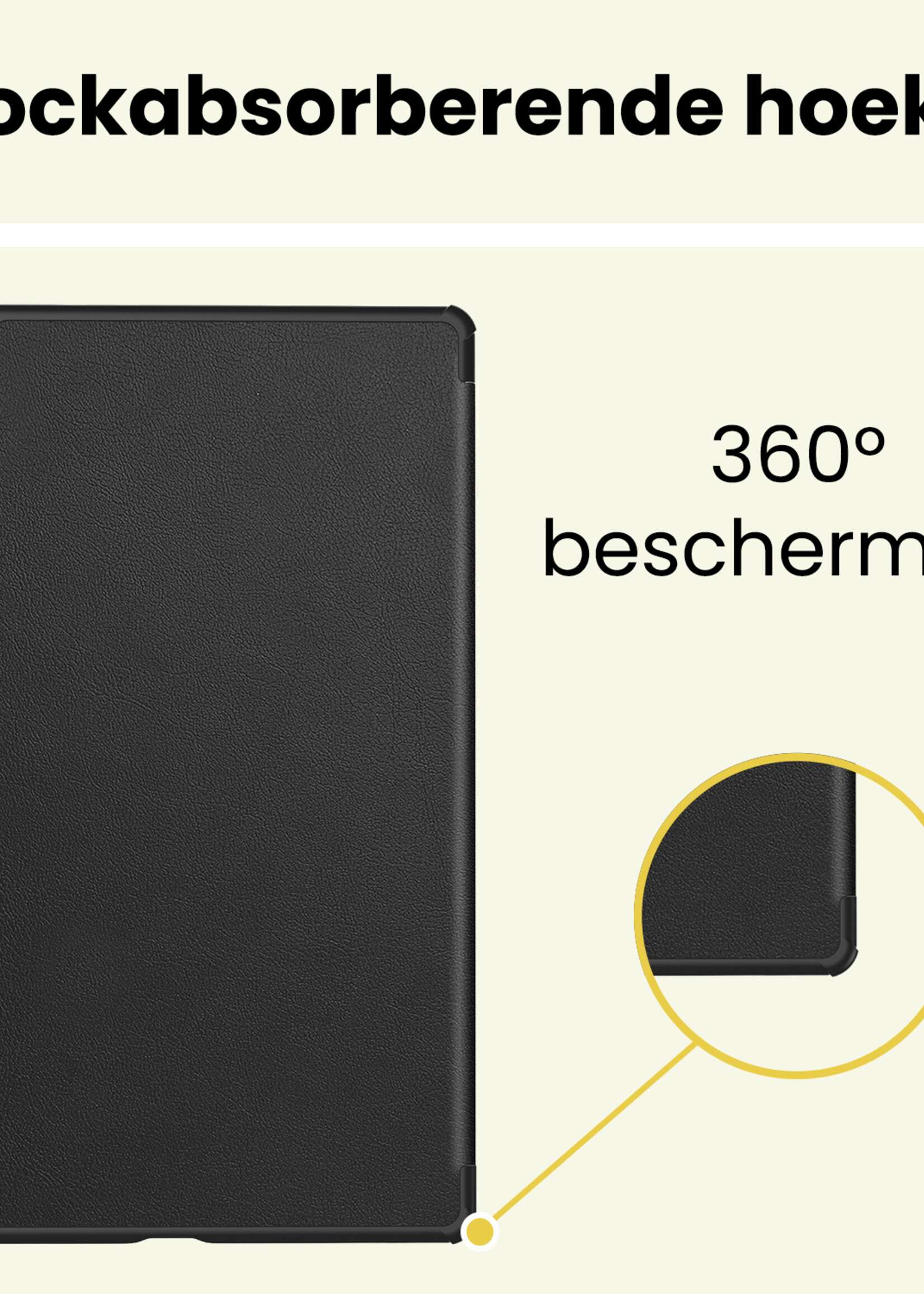LUQ LUQ Lenovo Idea Tab Pro Gen 2 Hoesje Met Screenprotector - Zwart