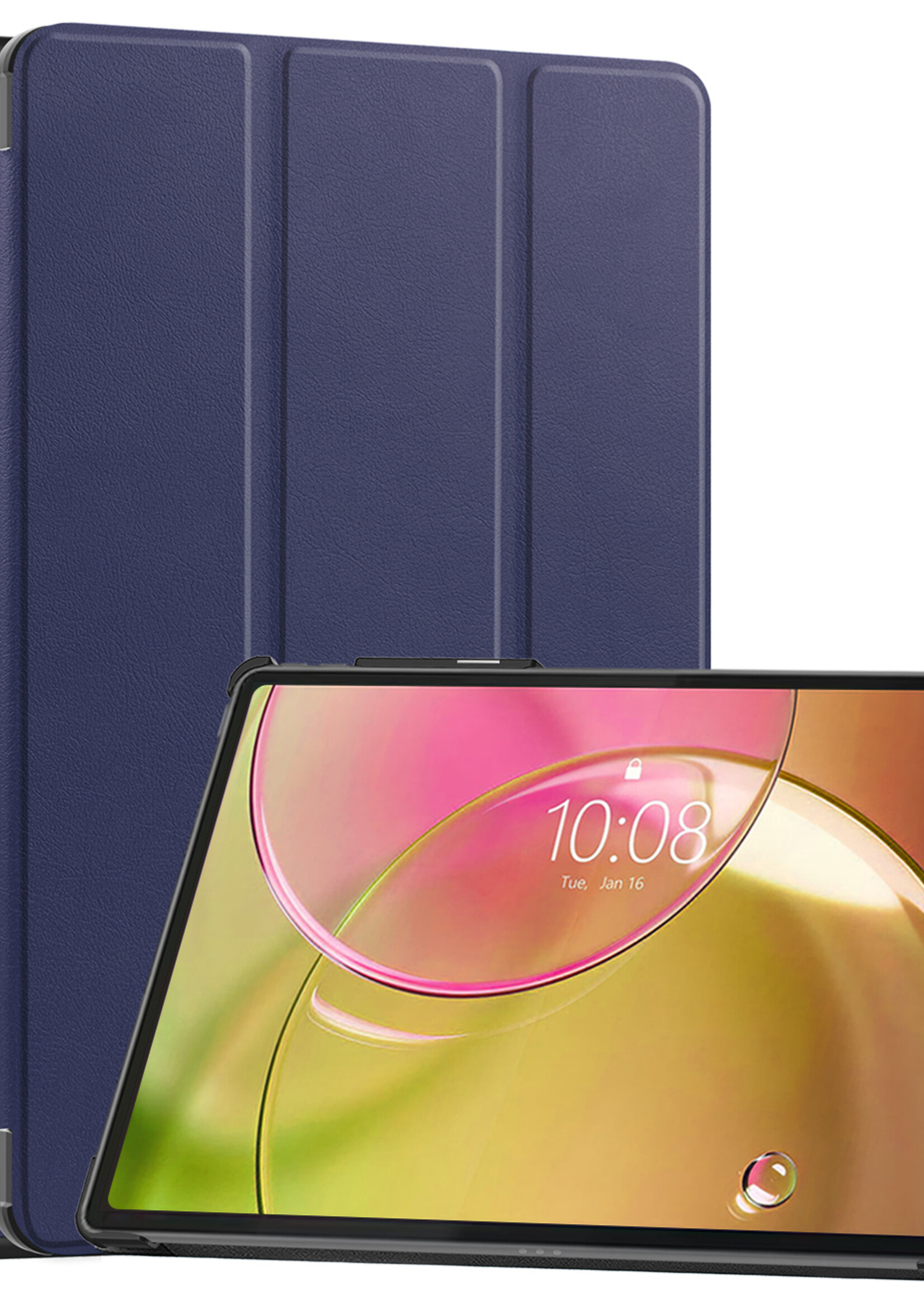 LUQ LUQ Lenovo Idea Tab Pro Gen 2 Hoesje Met Uitsparing Lenovo Pen - Donkerblauw