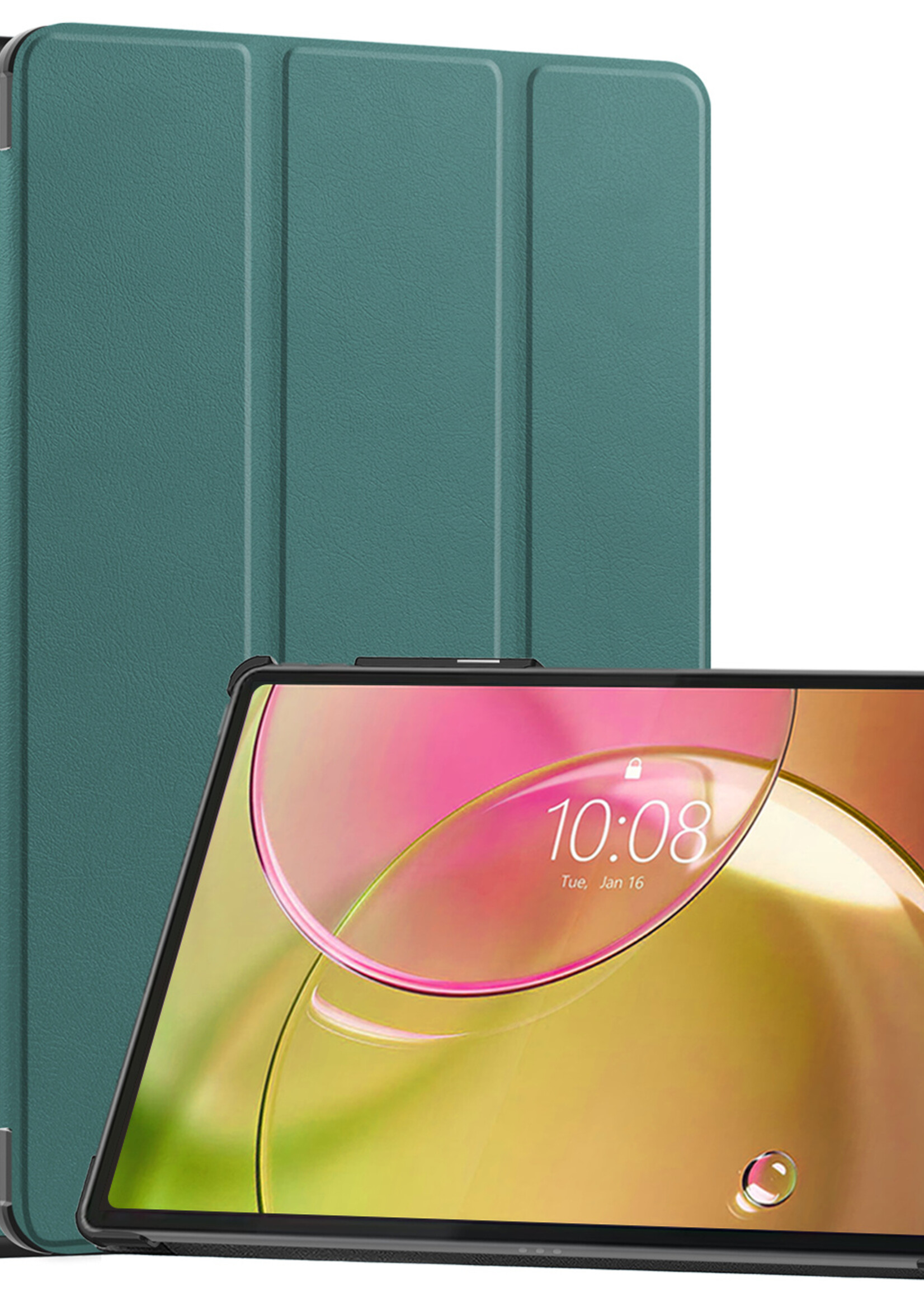 LUQ LUQ Lenovo Idea Tab Pro Gen 2 Hoesje Met Uitsparing Lenovo Pen - Donkergroen