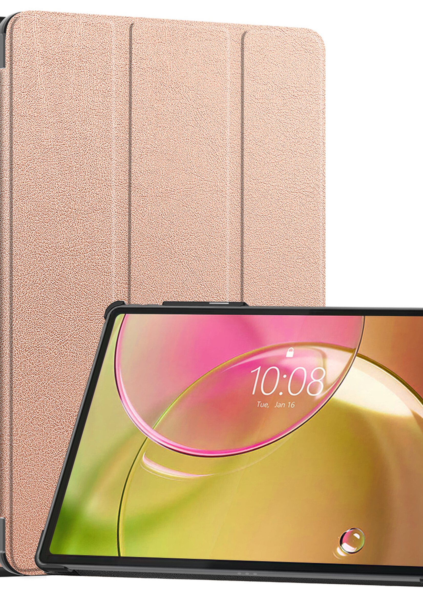 LUQ LUQ Lenovo Idea Tab Pro Gen 2 Hoesje Met Uitsparing Lenovo Pen - Rose Goud