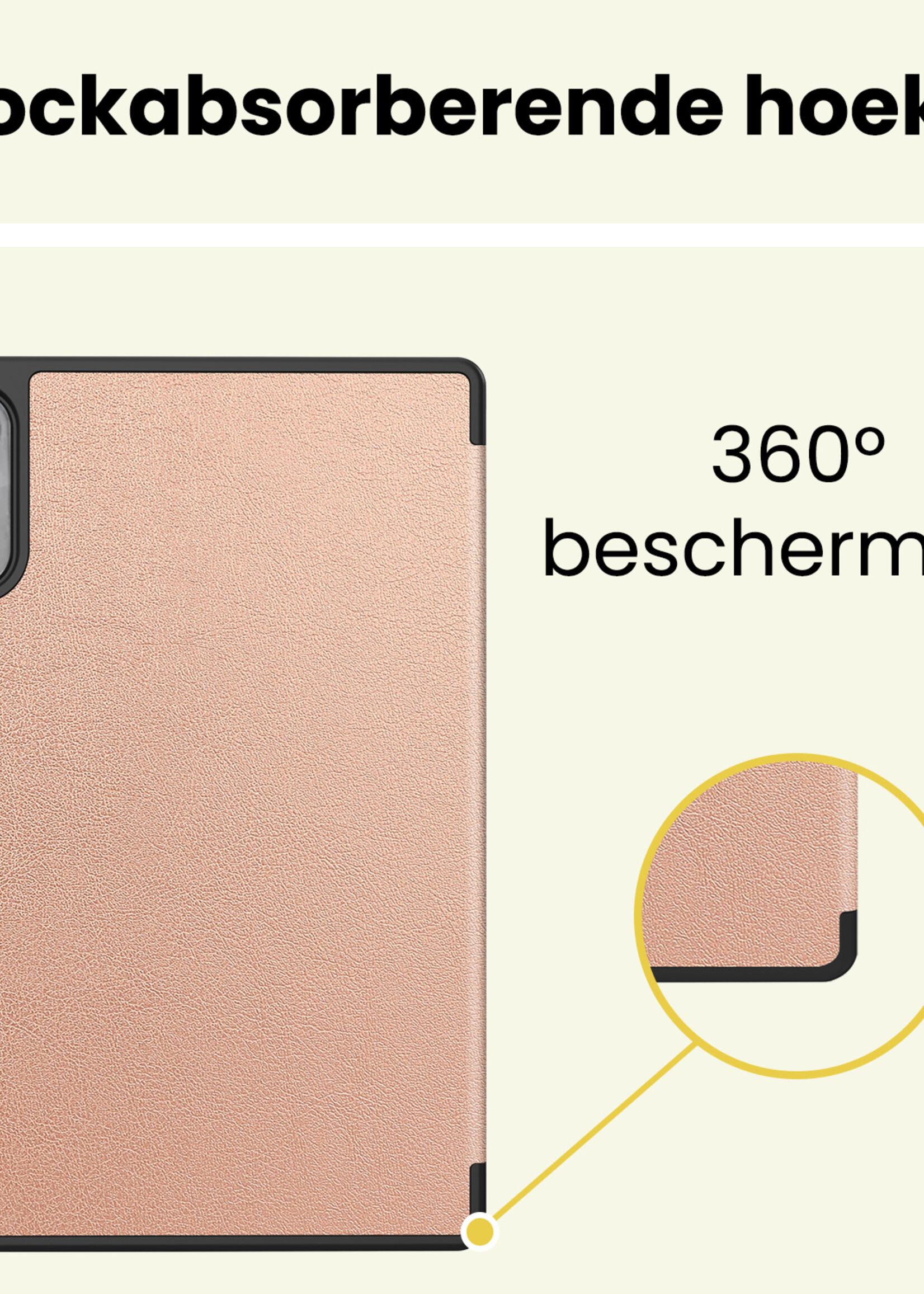 LUQ LUQ Lenovo Idea Tab Pro Gen 2 Hoesje Met Uitsparing Lenovo Pen - Rose Goud