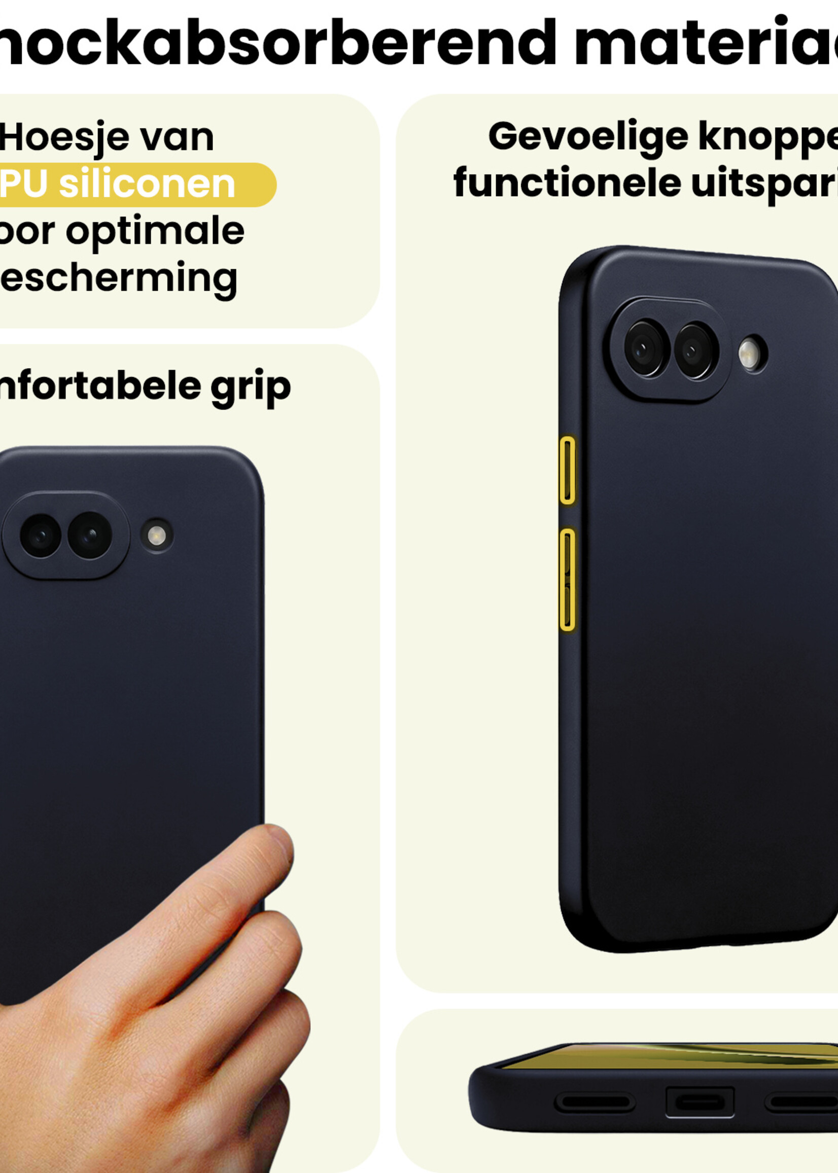 LUQ LUQ Google Pixel 10a Hoesje Siliconen - Donkerblauw
