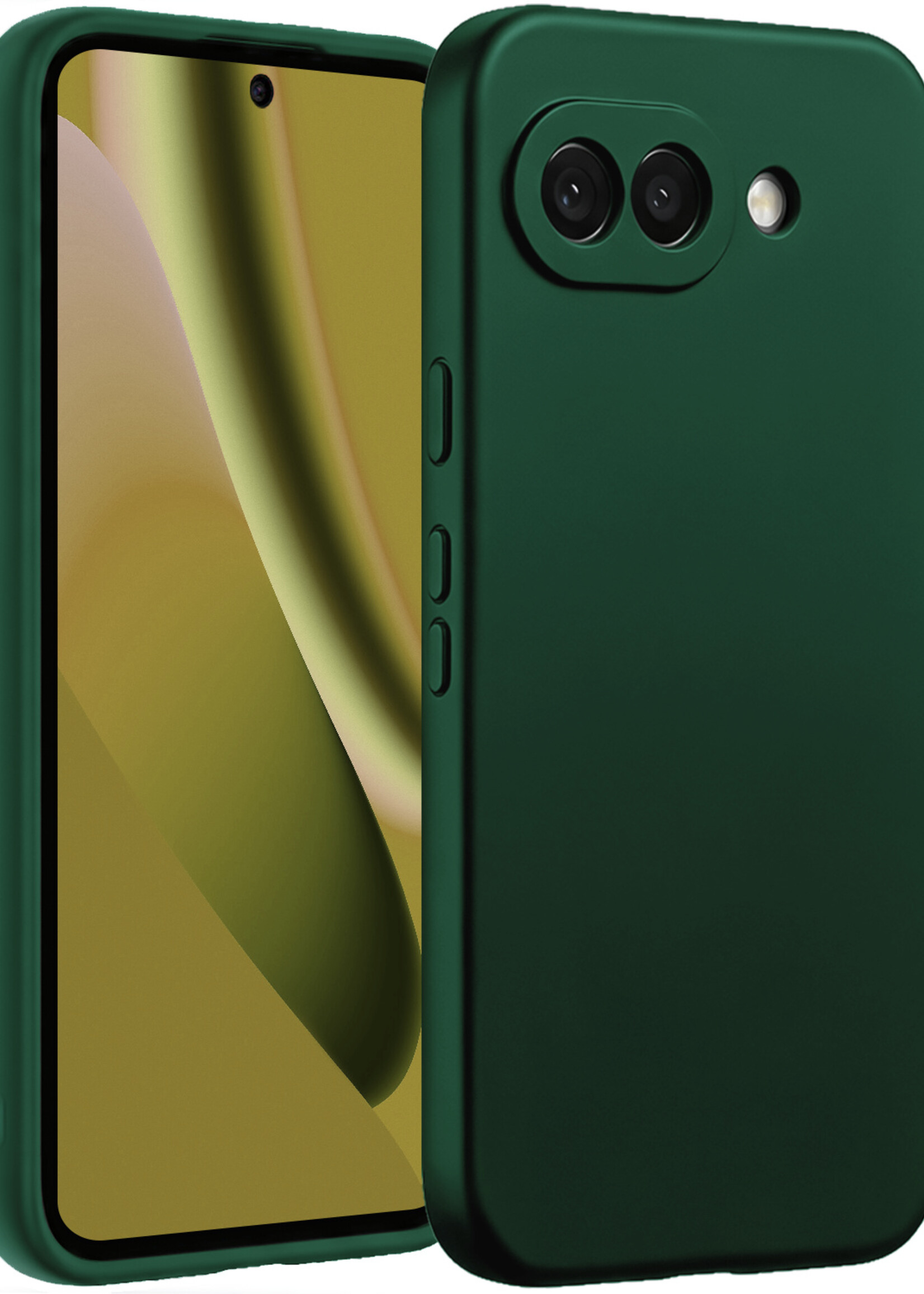LUQ LUQ Google Pixel 10a Hoesje Siliconen - Donkergroen