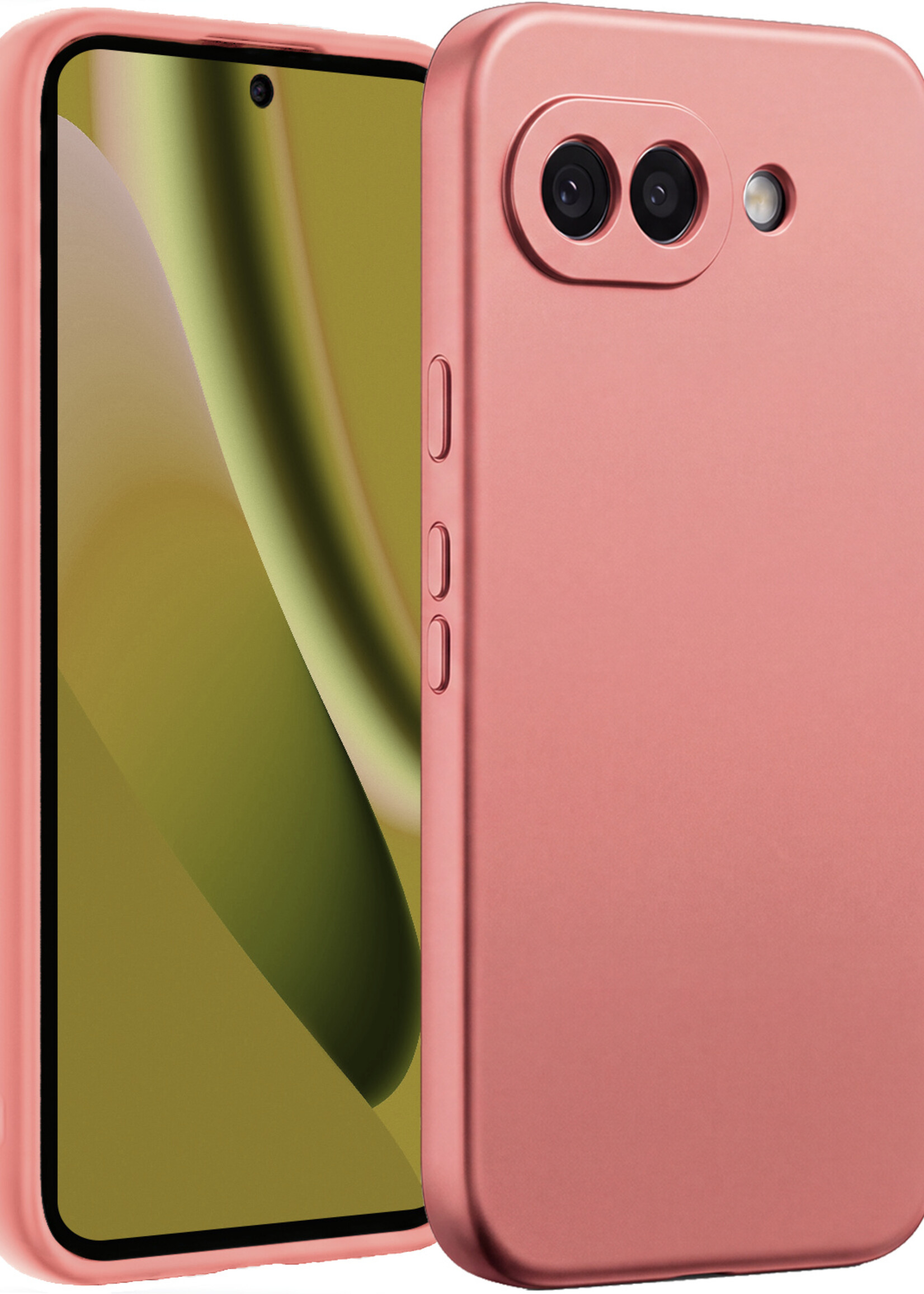 LUQ LUQ Google Pixel 10a Hoesje Siliconen - Lichtroze