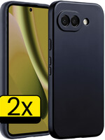 LUQ LUQ Google Pixel 10a Hoesje Siliconen - Donkerblauw - 2 PACK