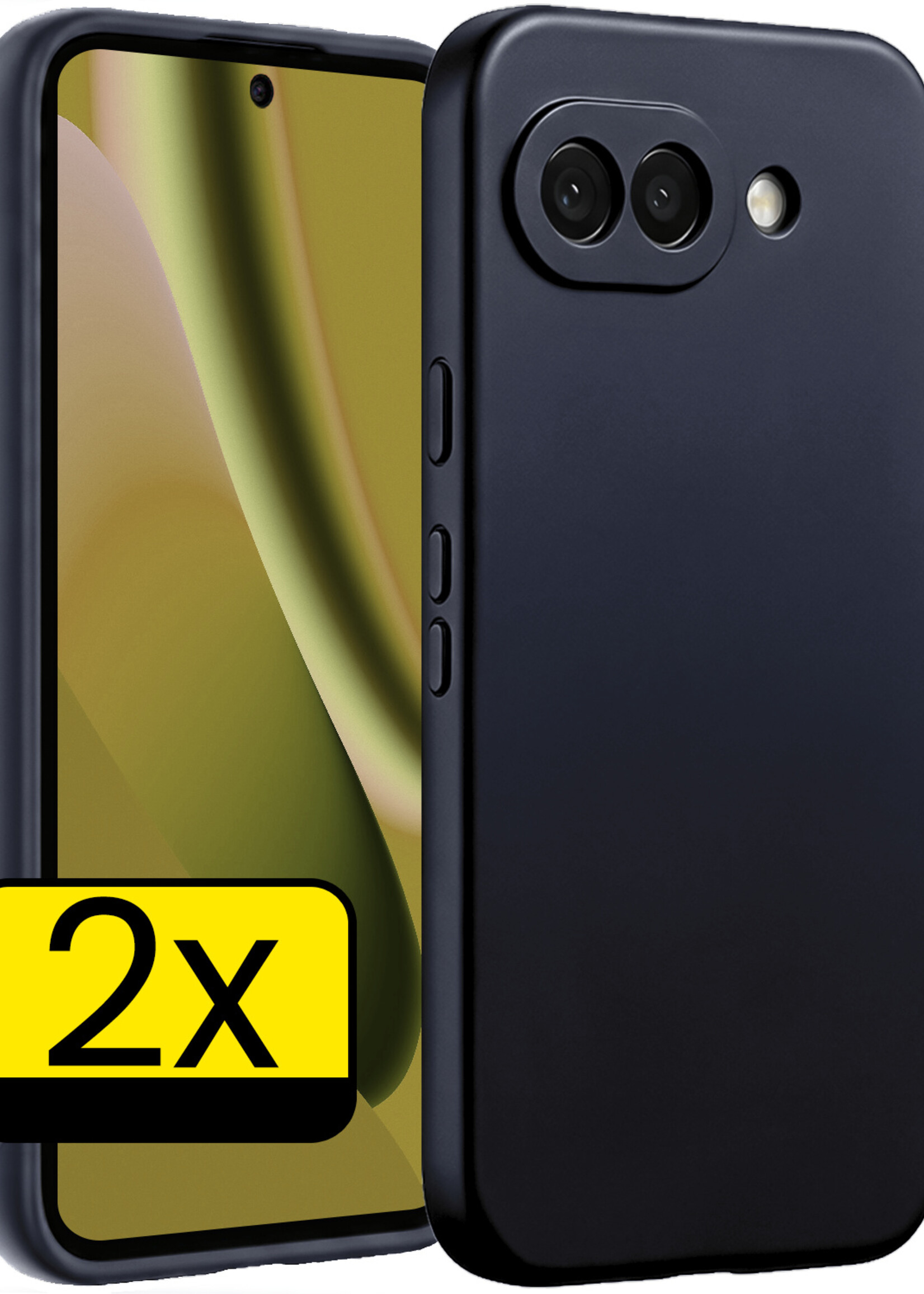 LUQ LUQ Google Pixel 10a Hoesje Siliconen - Donkerblauw - 2 PACK
