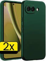 LUQ LUQ Google Pixel 10a Hoesje Siliconen - Donkergroen - 2 PACK
