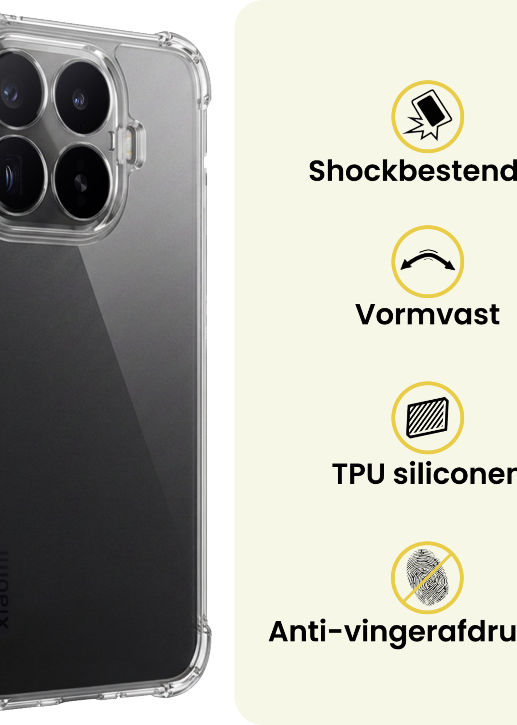 LUQ LUQ Xiaomi 17T Hoesje Shockproof - Transparant