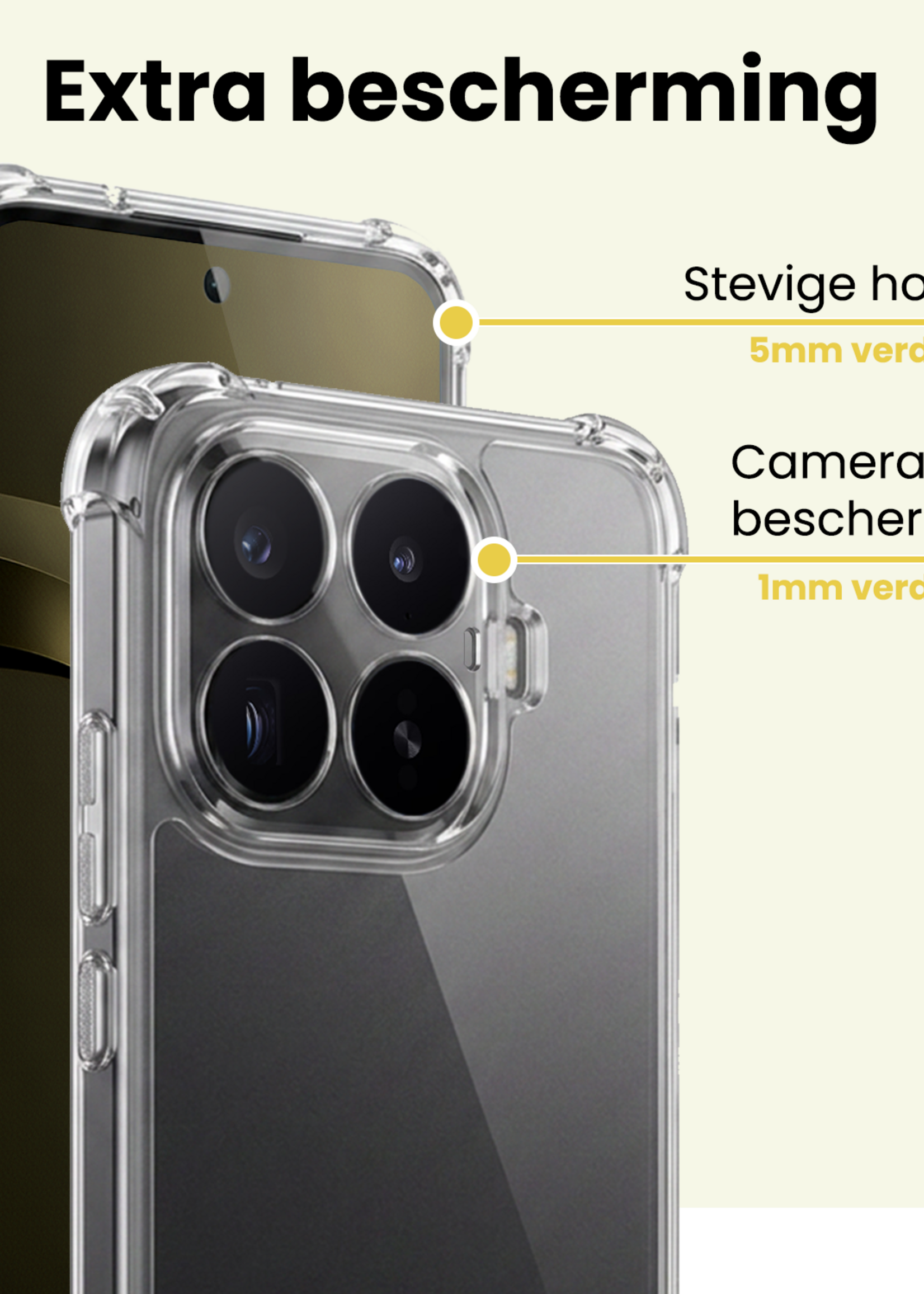 LUQ LUQ Xiaomi 17T Hoesje Shockproof - Transparant