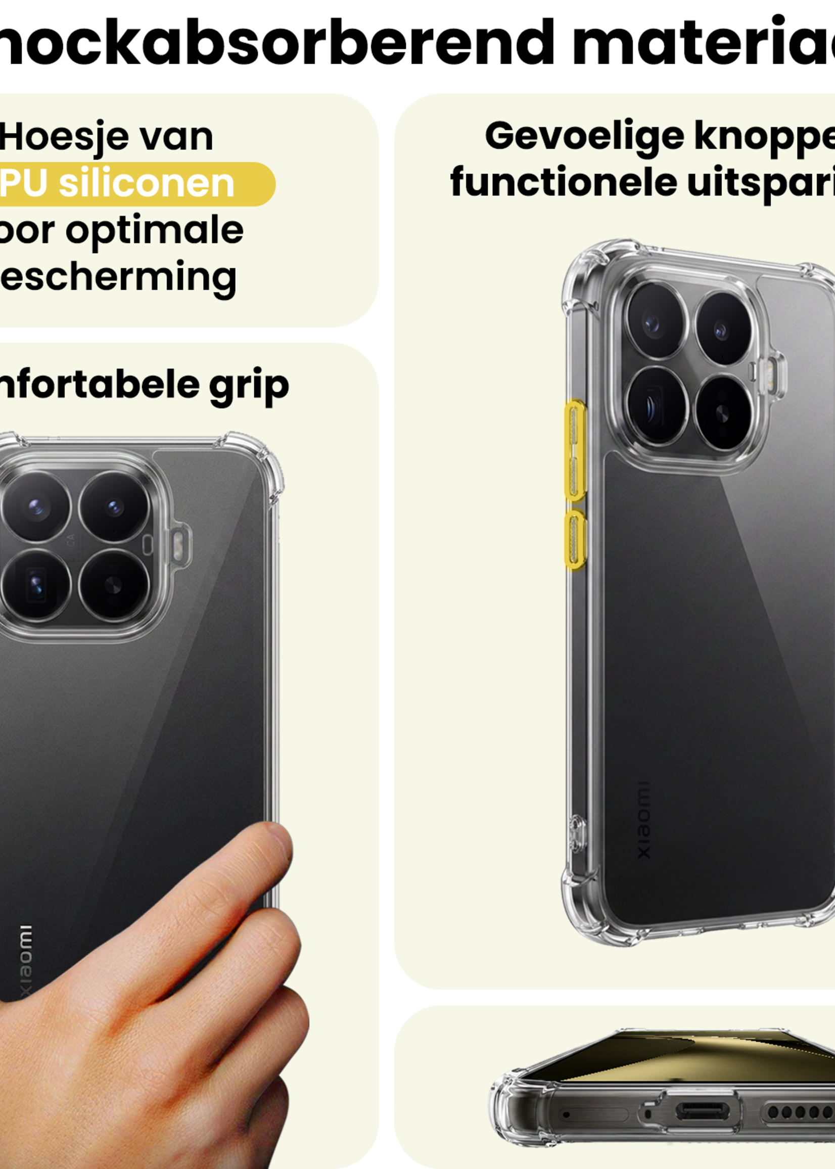 LUQ LUQ Xiaomi 17T Hoesje Shockproof - Transparant