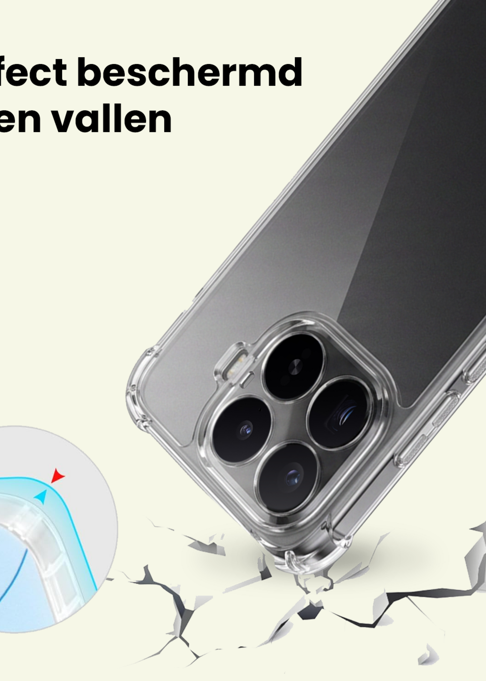 LUQ LUQ Xiaomi 17T Hoesje Shockproof - Transparant