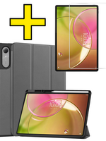 LUQ LUQ Lenovo Idea Tab Pro Gen 2 Hoesje Met Uitsparing Lenovo Pen Met Screenprotector - Grijs