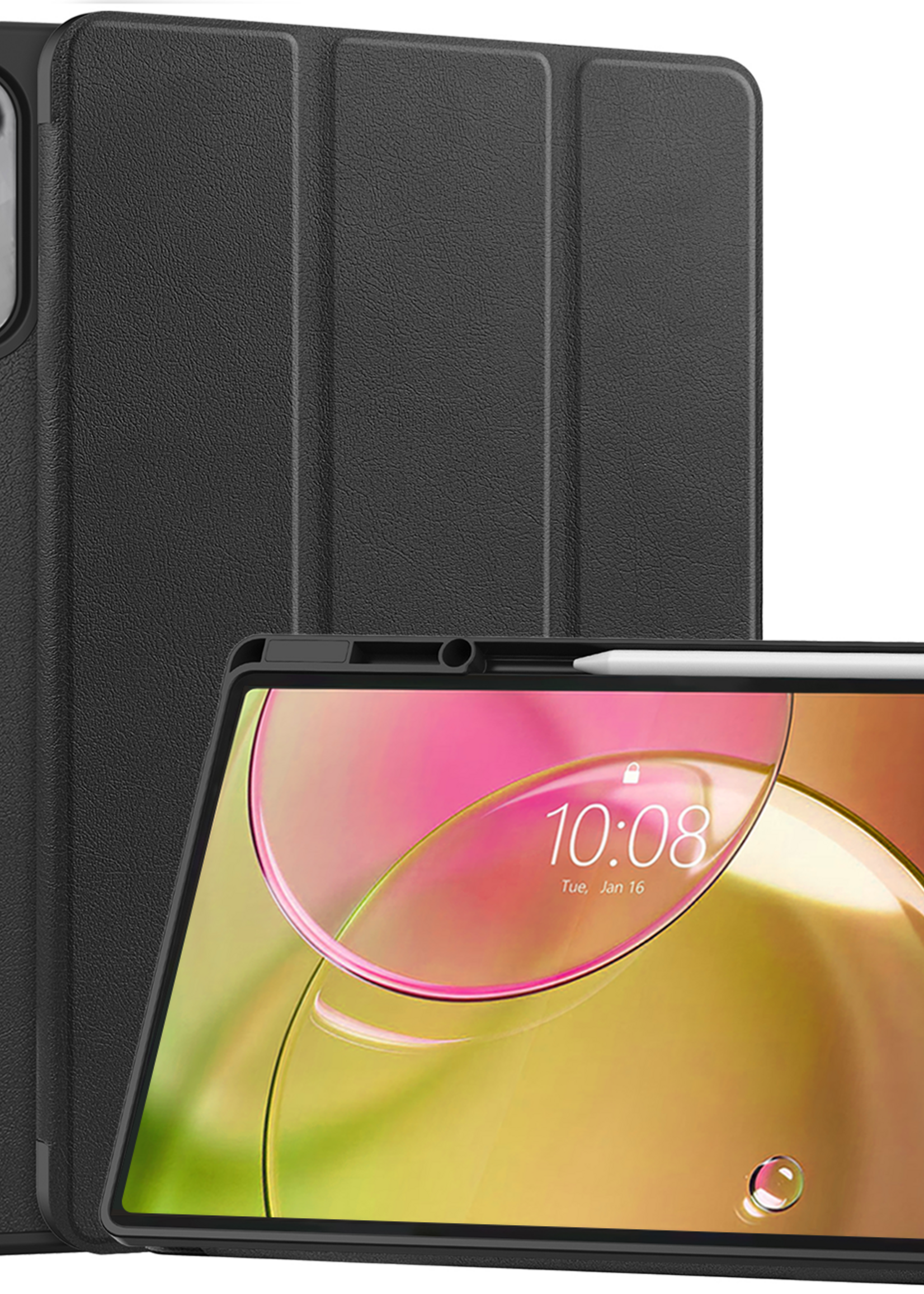 LUQ LUQ Lenovo Idea Tab Pro Gen 2 Hoesje Met Uitsparing Lenovo Pen - Zwart