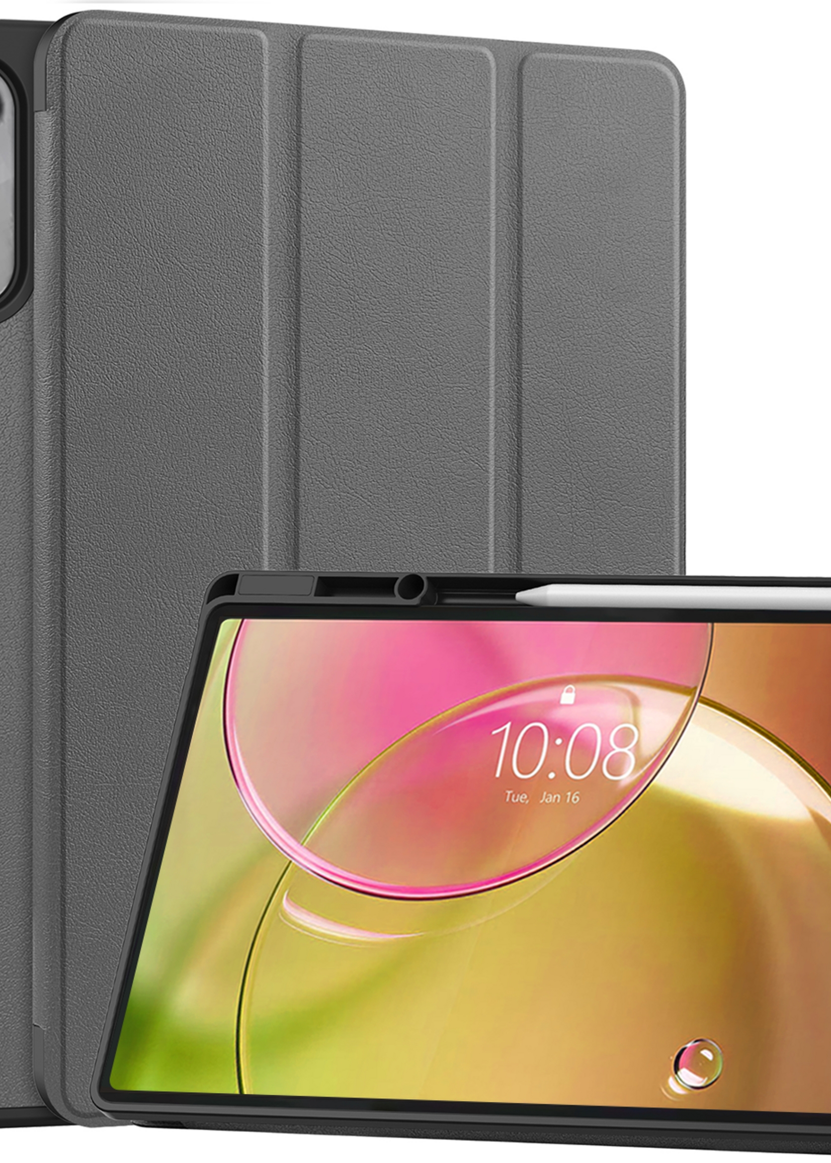 LUQ LUQ Lenovo Idea Tab Pro Gen 2 Hoesje Met Uitsparing Lenovo Pen - Grijs