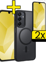 LUQ LUQ Samsung Galaxy A16 Magsafe Hoesje Zwart Met 2x Screenprotector
