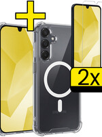 LUQ LUQ Samsung Galaxy A16 Magsafe Hoesje Transparant Met 2x Screenprotector