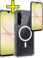 LUQ LUQ Samsung Galaxy A17 Magsafe Hoesje Transparant Met Screenprotector