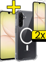 LUQ LUQ Samsung Galaxy A17 Magsafe Hoesje Transparant Met 2x Screenprotector