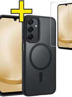 LUQ LUQ Samsung Galaxy A25 Magsafe Hoesje Zwart Met Screenprotector