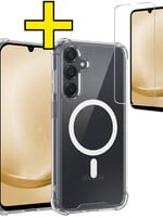 LUQ LUQ Samsung Galaxy A25 Magsafe Hoesje Transparant Met Screenprotector