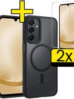 LUQ LUQ Samsung Galaxy A25 Magsafe Hoesje Zwart Met 2x Screenprotector