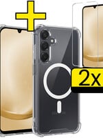 LUQ LUQ Samsung Galaxy A25 Magsafe Hoesje Transparant Met 2x Screenprotector