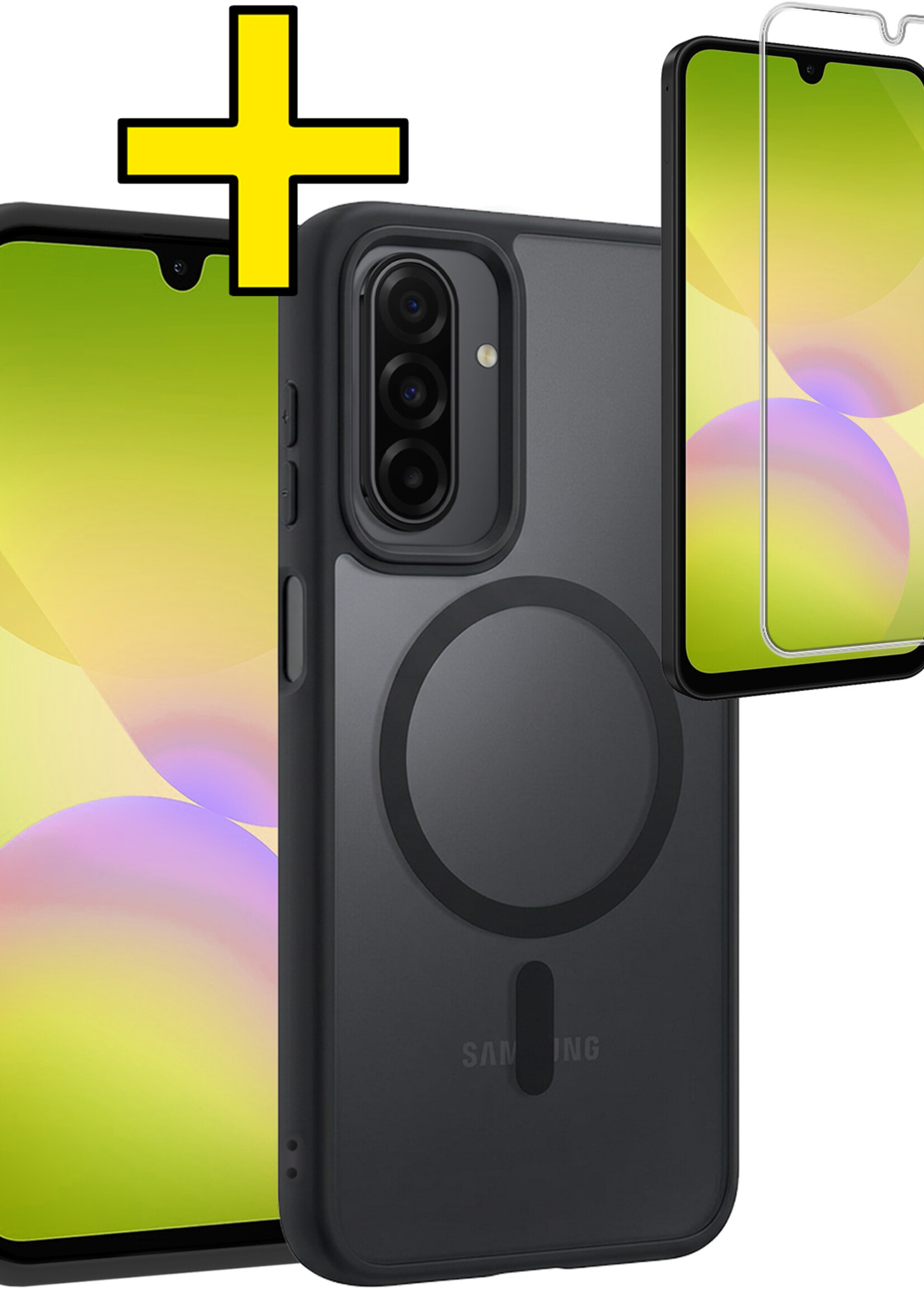 LUQ LUQ Samsung Galaxy A26 Magsafe Hoesje Zwart Met Screenprotector
