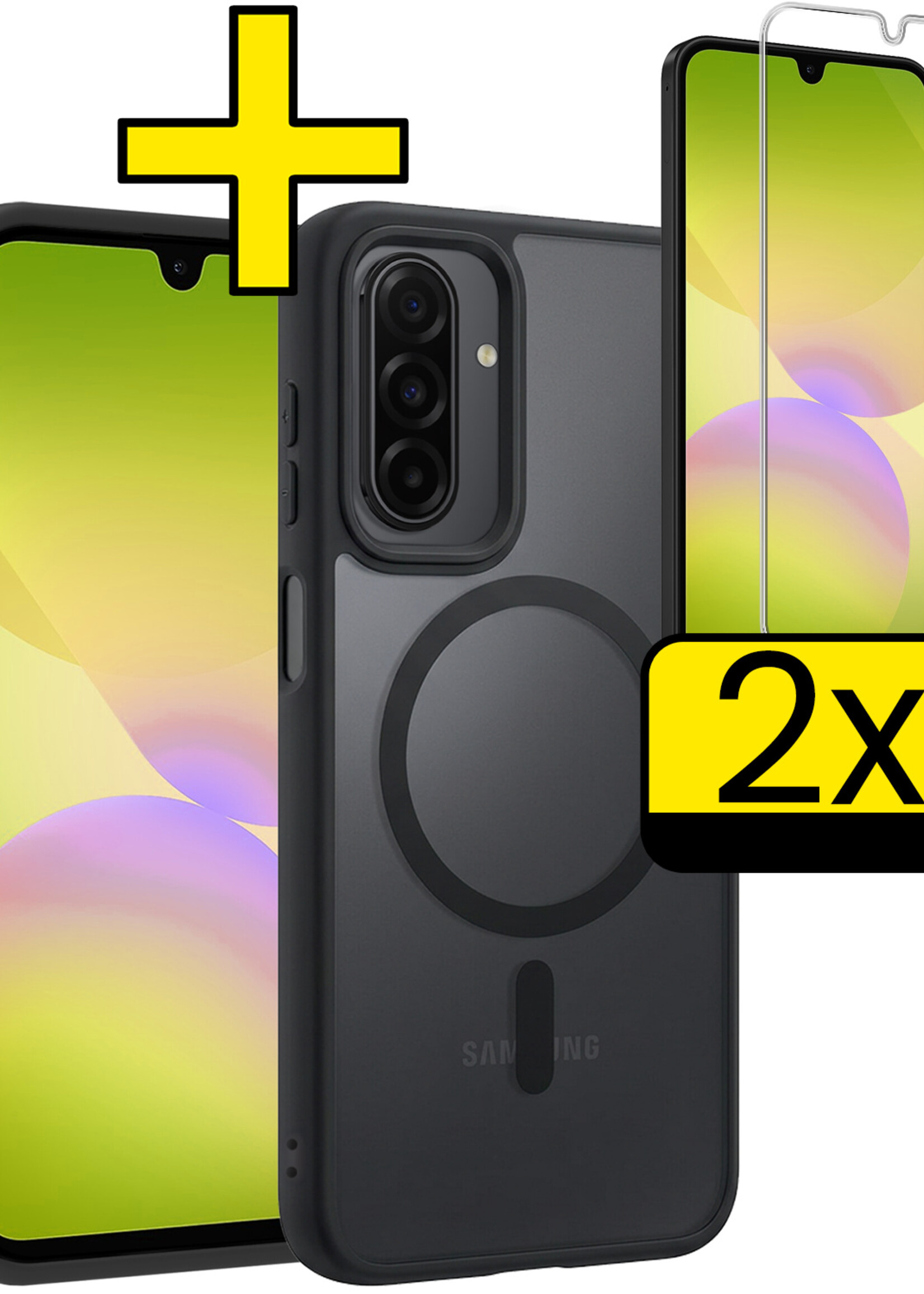 LUQ LUQ Samsung Galaxy A26 Magsafe Hoesje Zwart Met 2x Screenprotector
