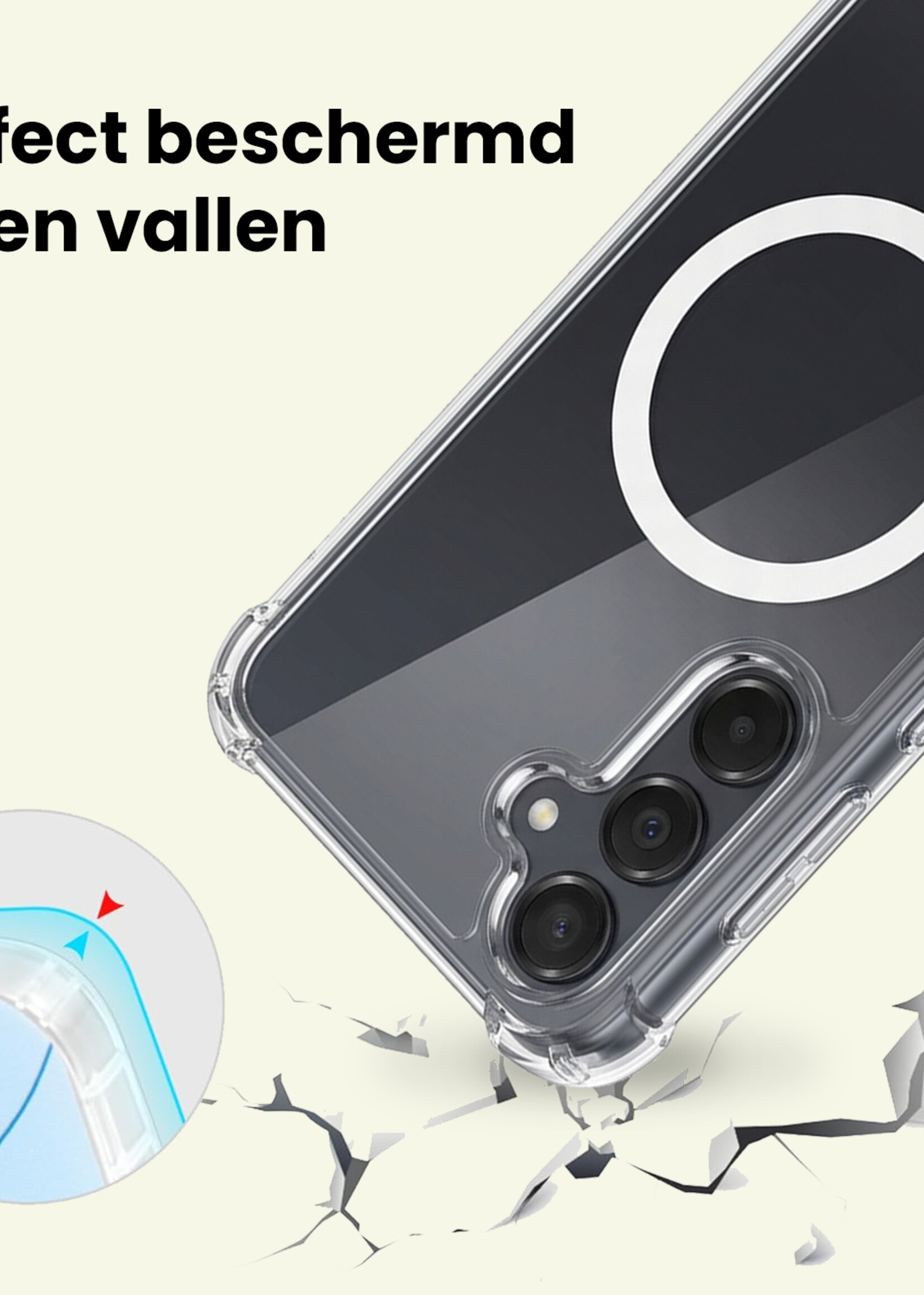 LUQ LUQ Samsung Galaxy A35 Magsafe Hoesje - Transparant