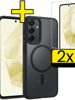 LUQ LUQ Samsung Galaxy A35 Magsafe Hoesje Zwart Met 2x Screenprotector