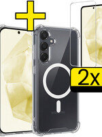 LUQ LUQ Samsung Galaxy A35 Magsafe Hoesje Transparant Met 2x Screenprotector