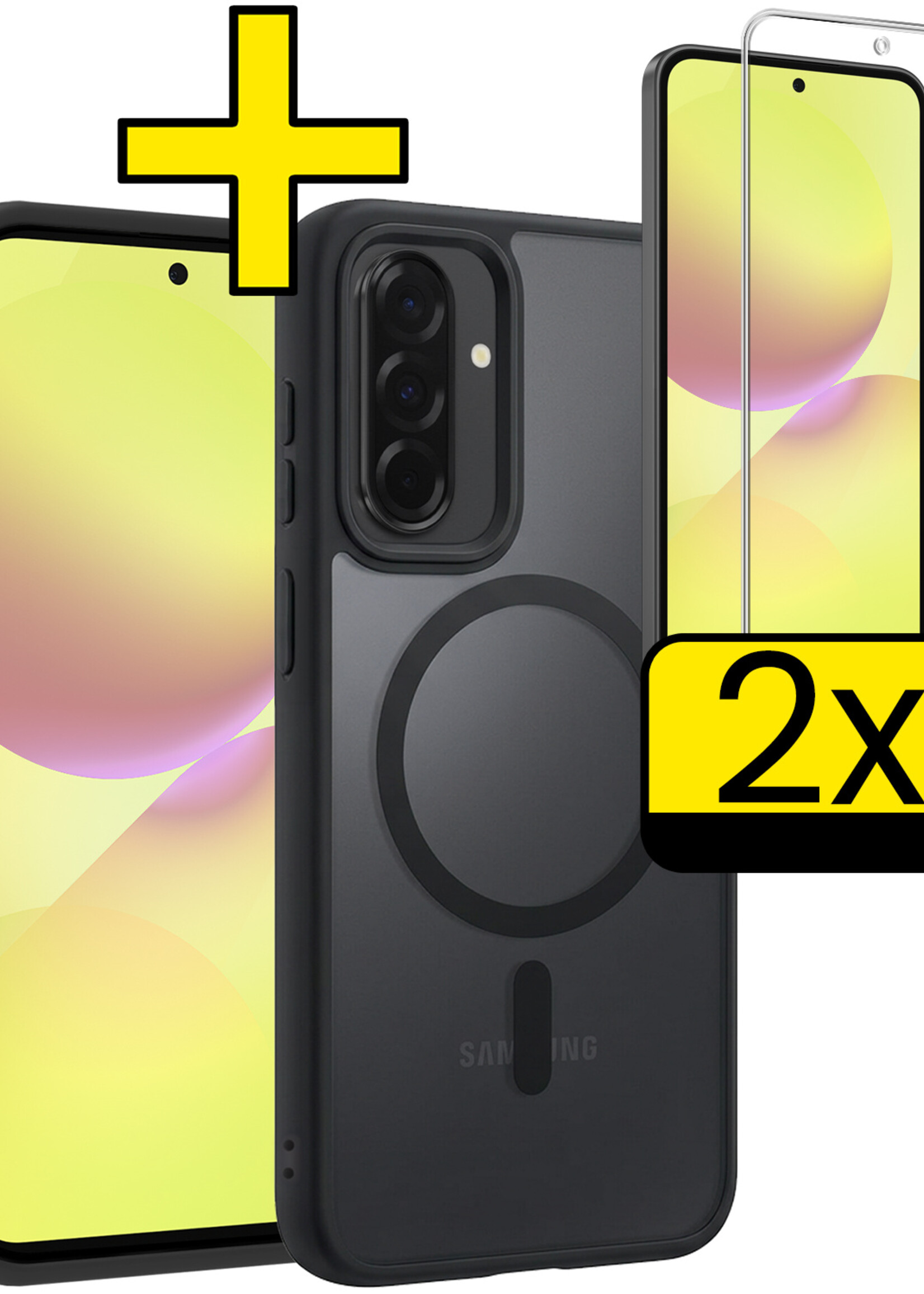 LUQ LUQ Samsung Galaxy A36 Magsafe Hoesje Zwart Met 2x Screenprotector