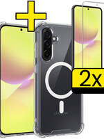 LUQ LUQ Samsung Galaxy A36 Magsafe Hoesje Transparant Met 2x Screenprotector