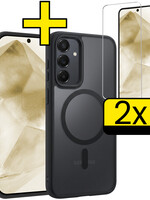 LUQ LUQ Samsung Galaxy A55 Magsafe Hoesje Zwart Met 2x Screenprotector