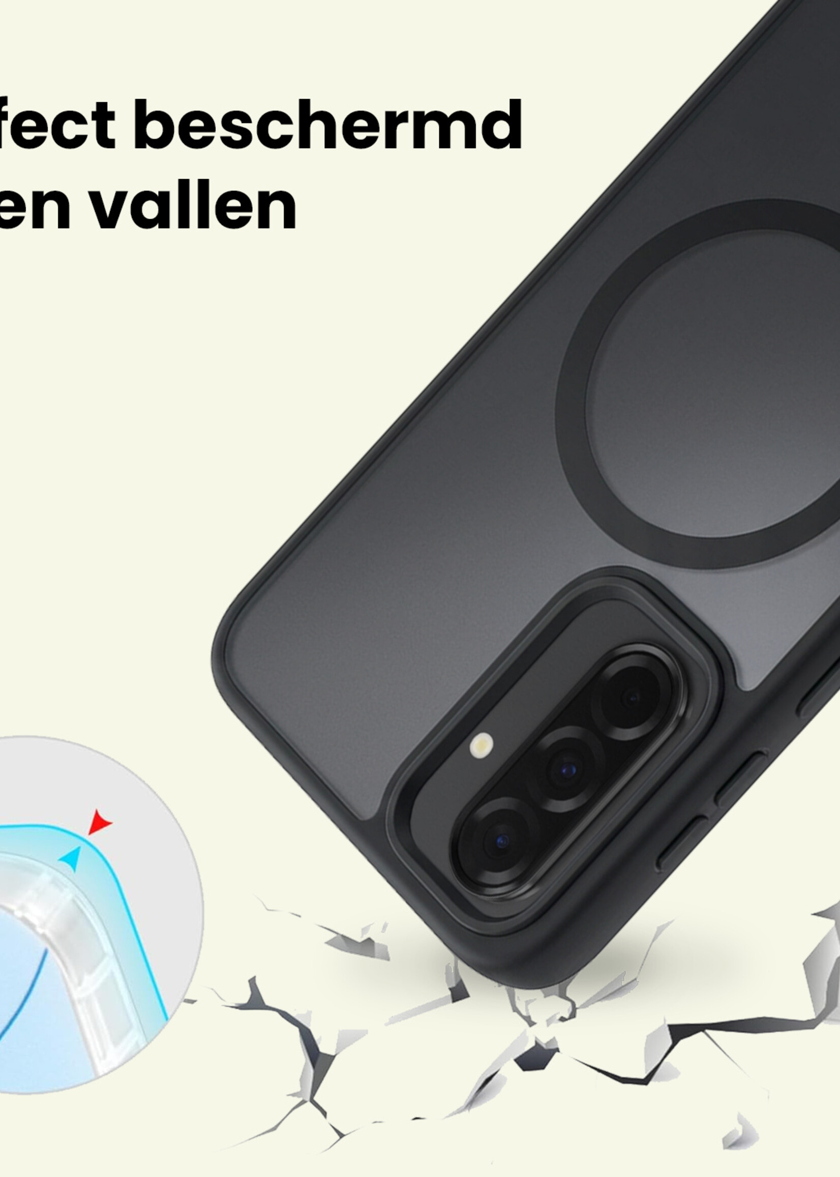 LUQ LUQ Samsung Galaxy A56 Magsafe Hoesje - Zwart - 2 PACK
