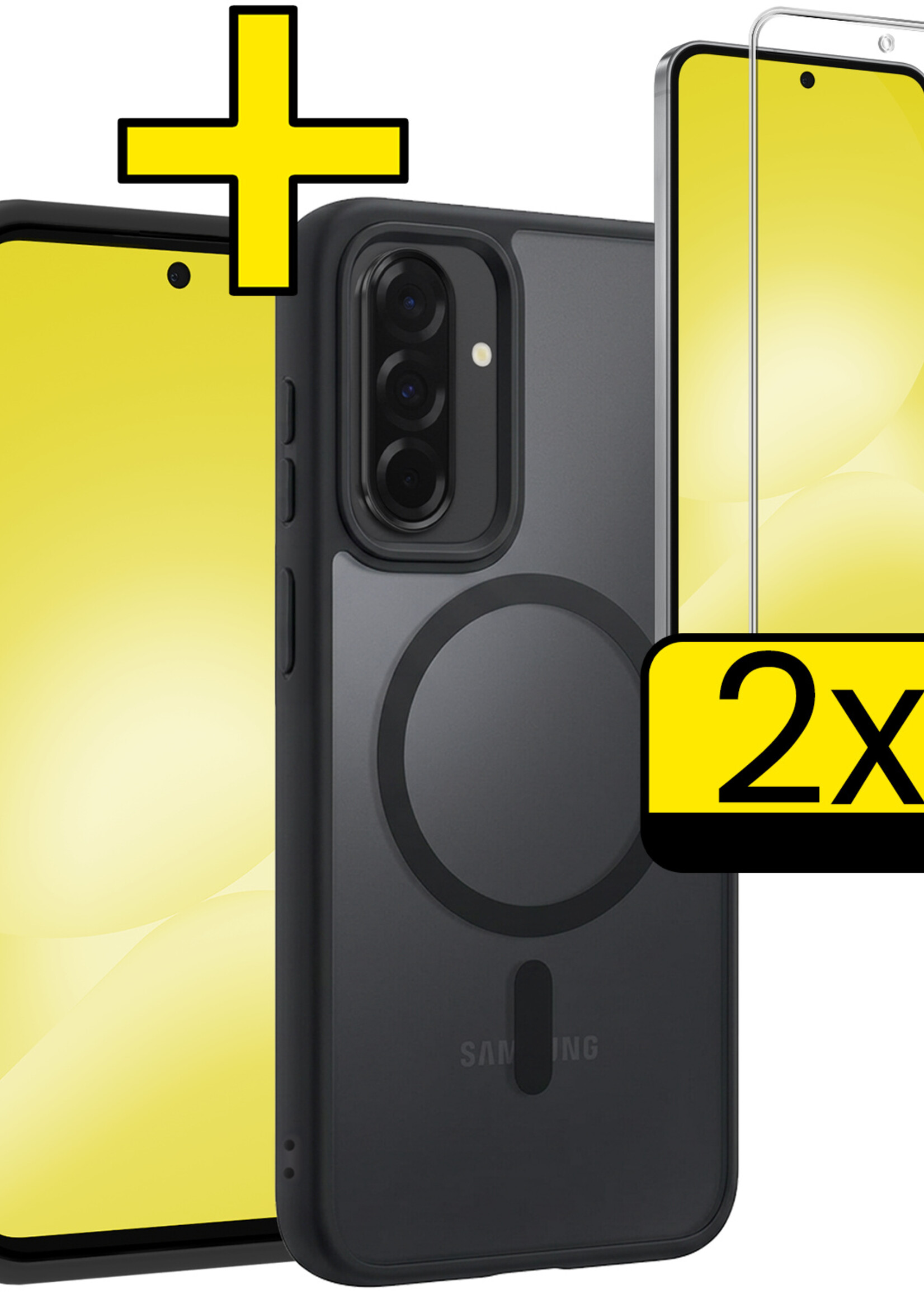 LUQ LUQ Samsung Galaxy A56 Magsafe Hoesje Zwart Met 2x Screenprotector