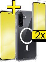 LUQ LUQ Samsung Galaxy A56 Magsafe Hoesje Transparant Met 2x Screenprotector