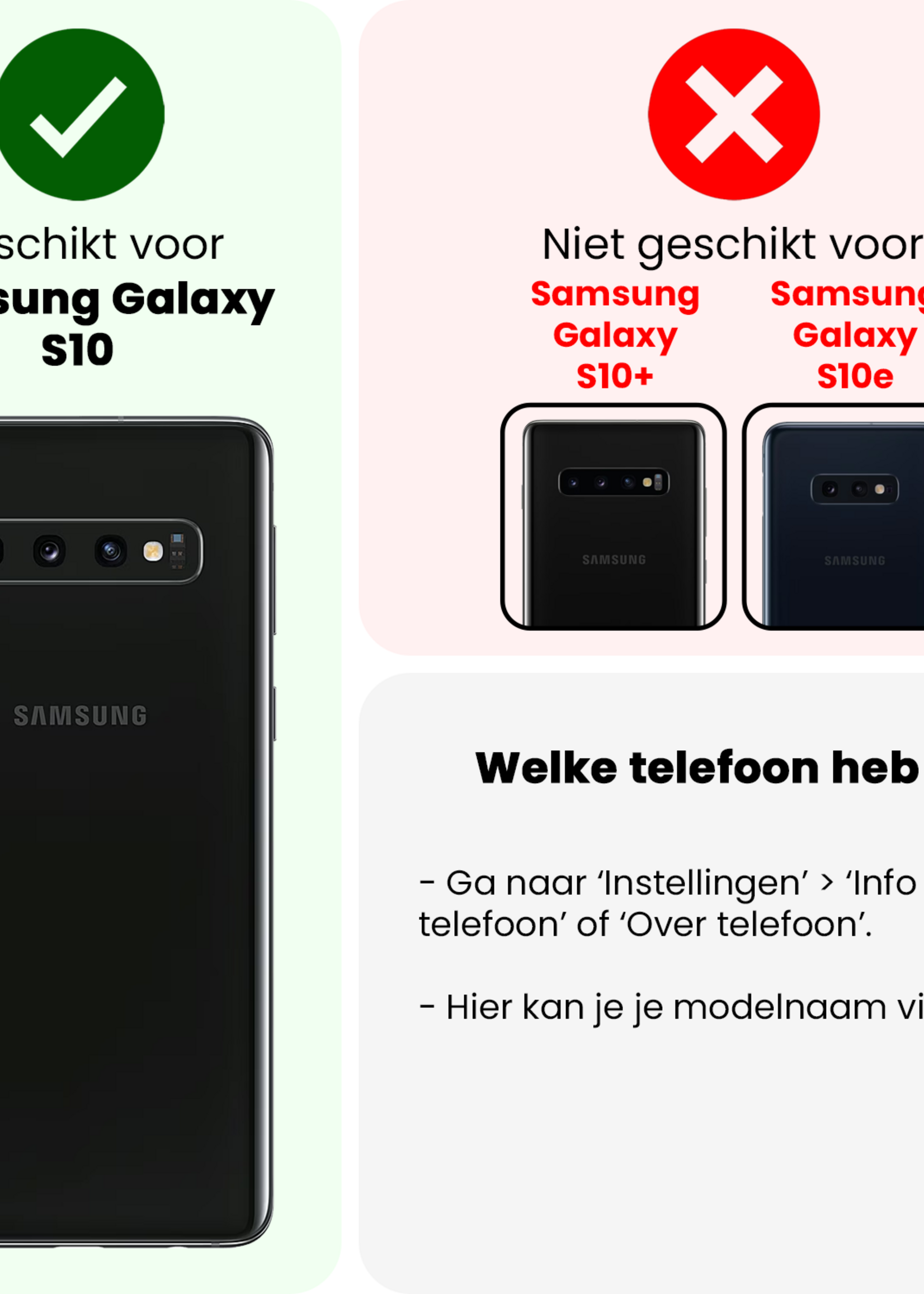 LUQ Hoesje Geschikt voor Samsung S10 Hoesje Siliconen Case Met Screenprotector - Hoes Geschikt voor Samsung Galaxy S10 Hoes Siliconen - Zwart