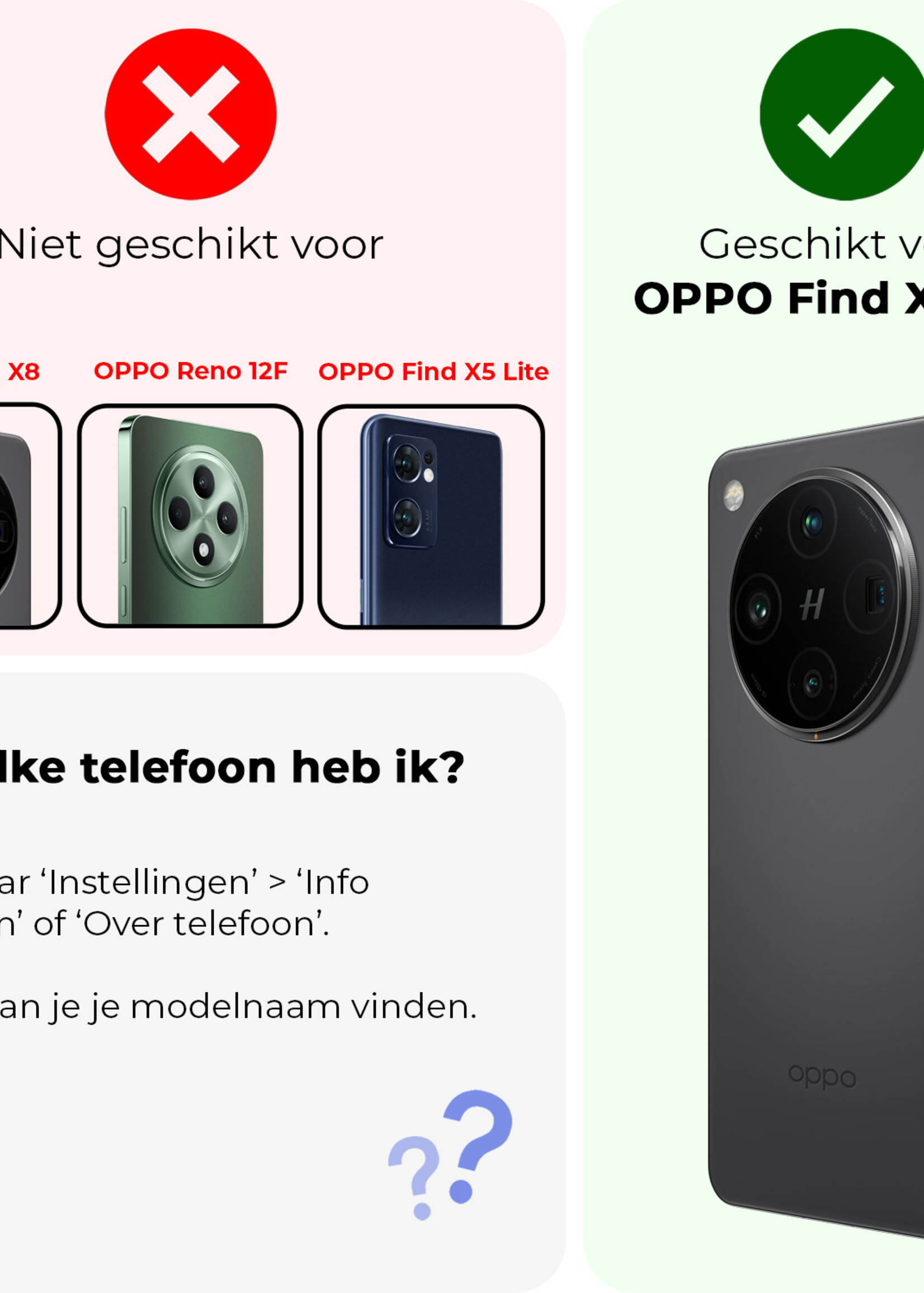 LUQ LUQ OPPO Find X8 Pro Hoesje Shockproof Met Screenprotector