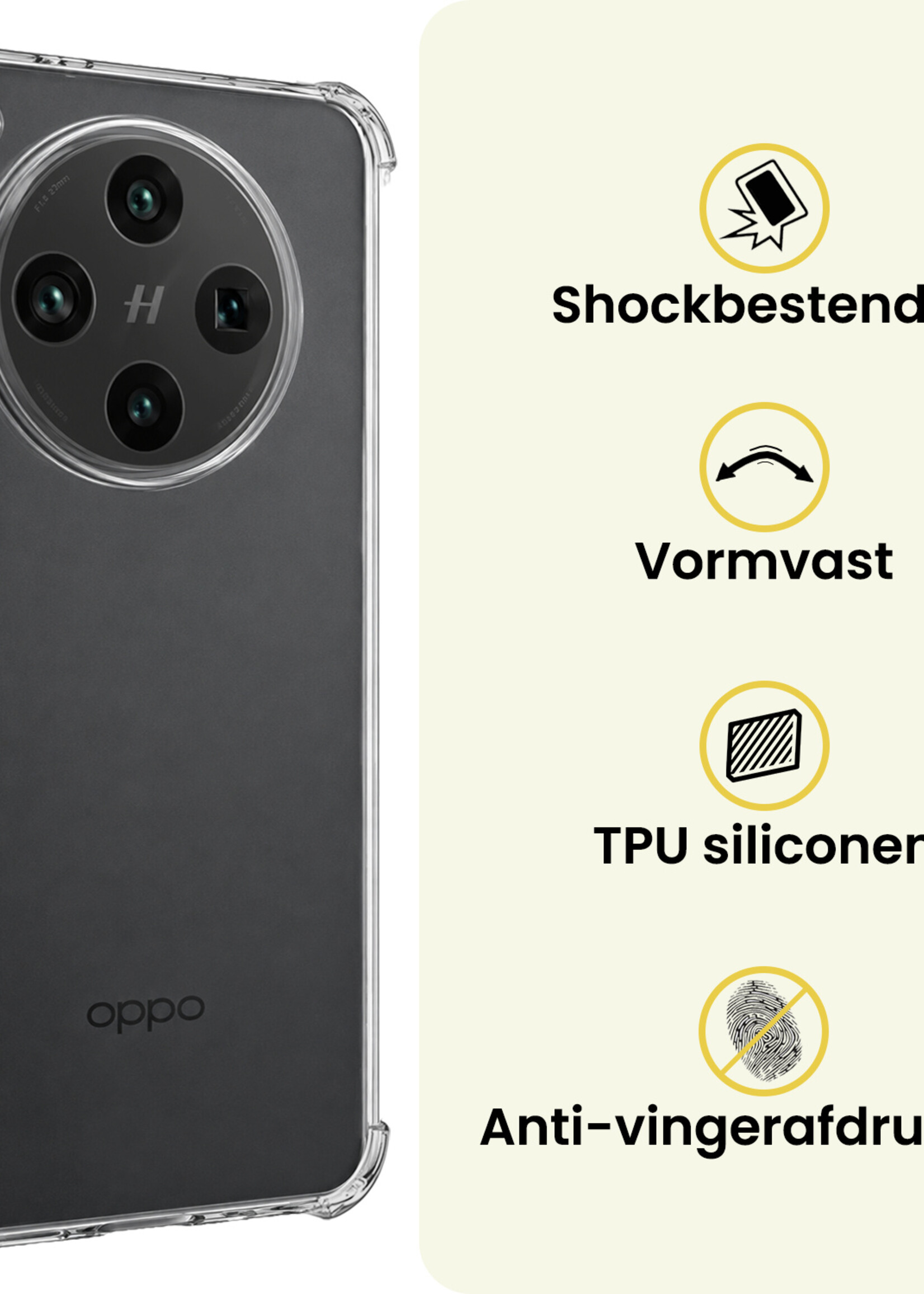 LUQ LUQ OPPO Find X8 Pro Hoesje Shockproof Met Screenprotector
