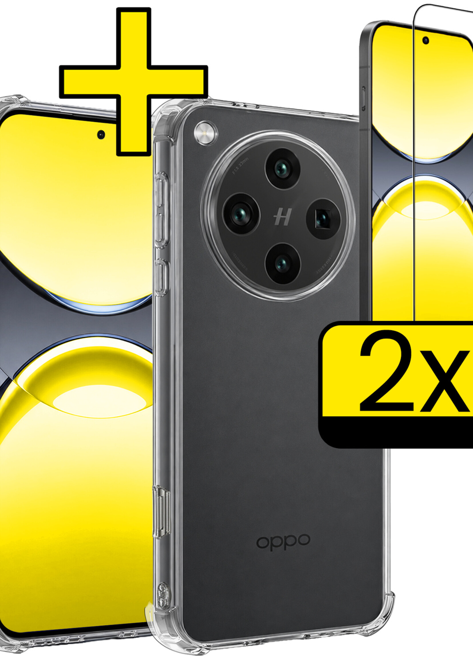 LUQ LUQ OPPO Find X8 Pro Hoesje Shockproof Met 2x Screenprotector