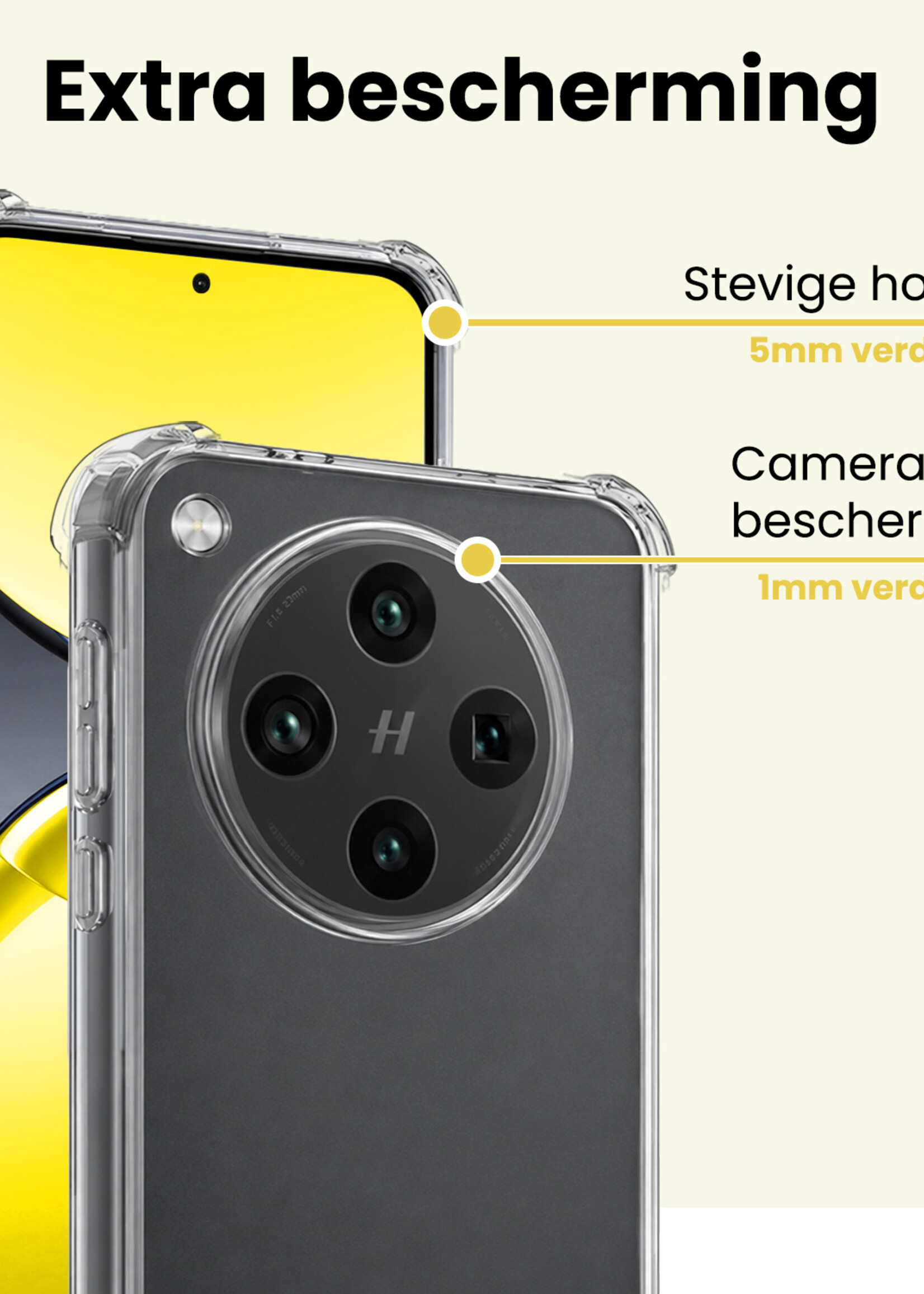 LUQ LUQ OPPO Find X8 Pro Hoesje Shockproof Met 2x Screenprotector