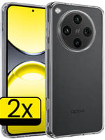 LUQ LUQ OPPO Find X8 Pro Hoesje Siliconen - Transparant - 2 PACK