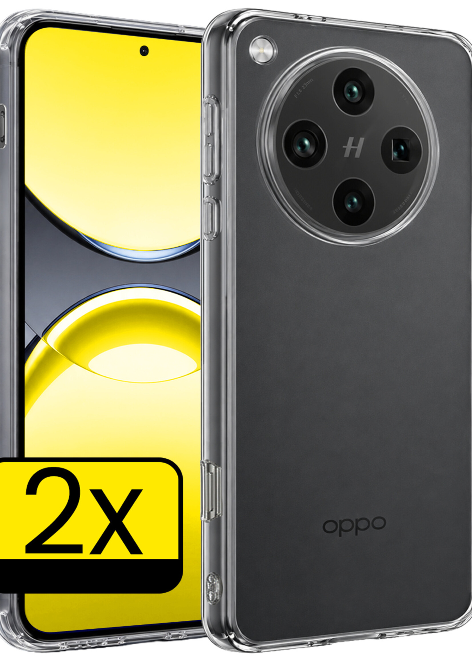 LUQ LUQ OPPO Find X8 Pro Hoesje Siliconen - Transparant - 2 PACK