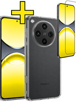 LUQ LUQ OPPO Find X8 Pro Hoesje Siliconen Met Screenprotector - Transparant