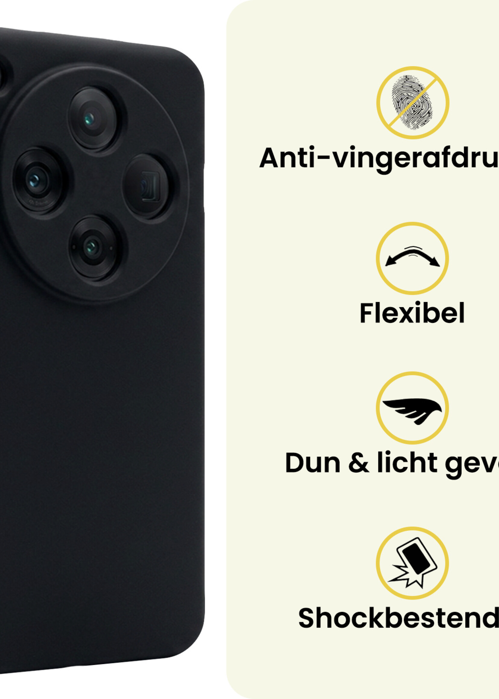 LUQ LUQ OPPO Find X8 Pro Hoesje Siliconen - Zwart