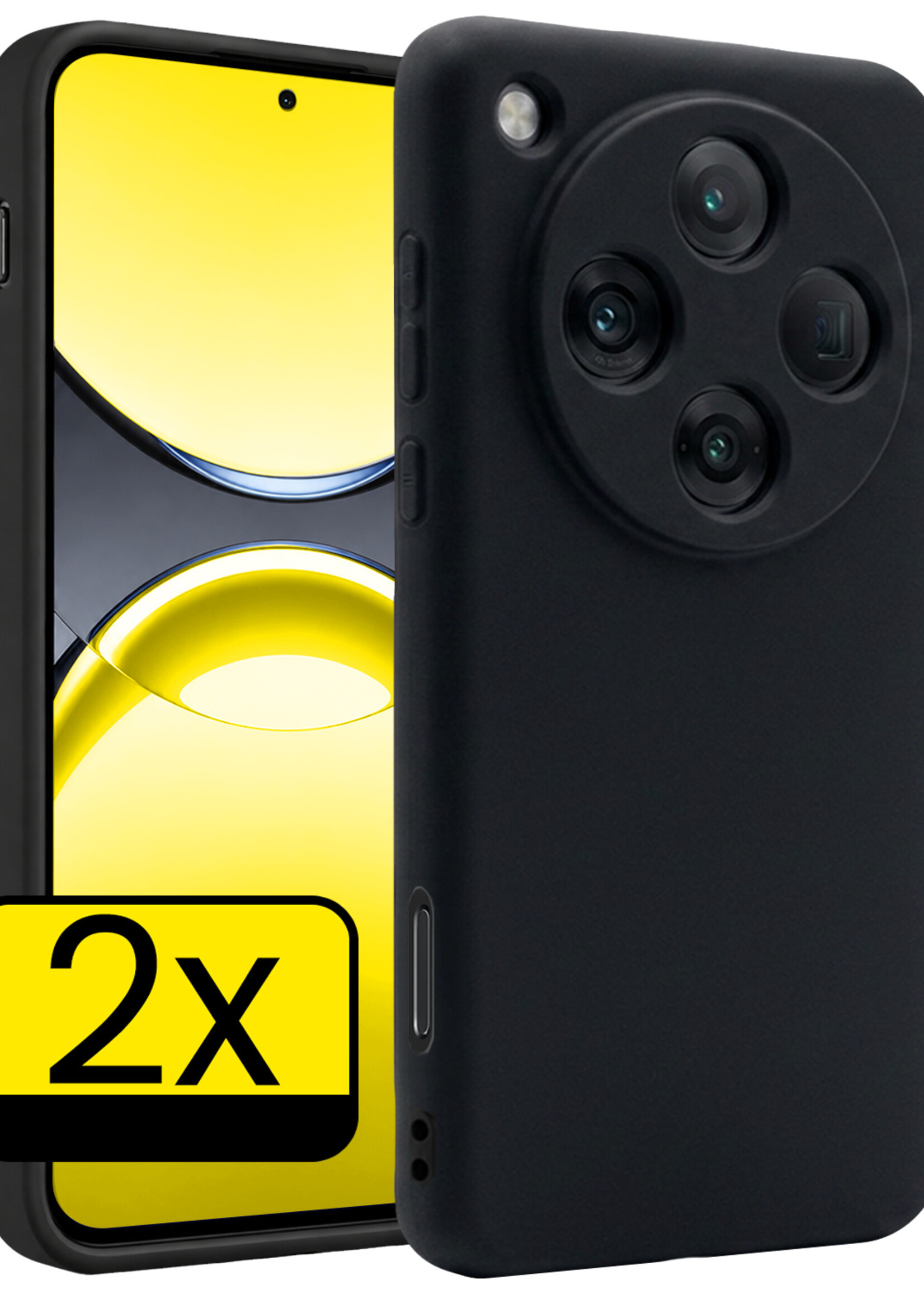 LUQ LUQ OPPO Find X8 Pro Hoesje Siliconen - Zwart - 2 PACK