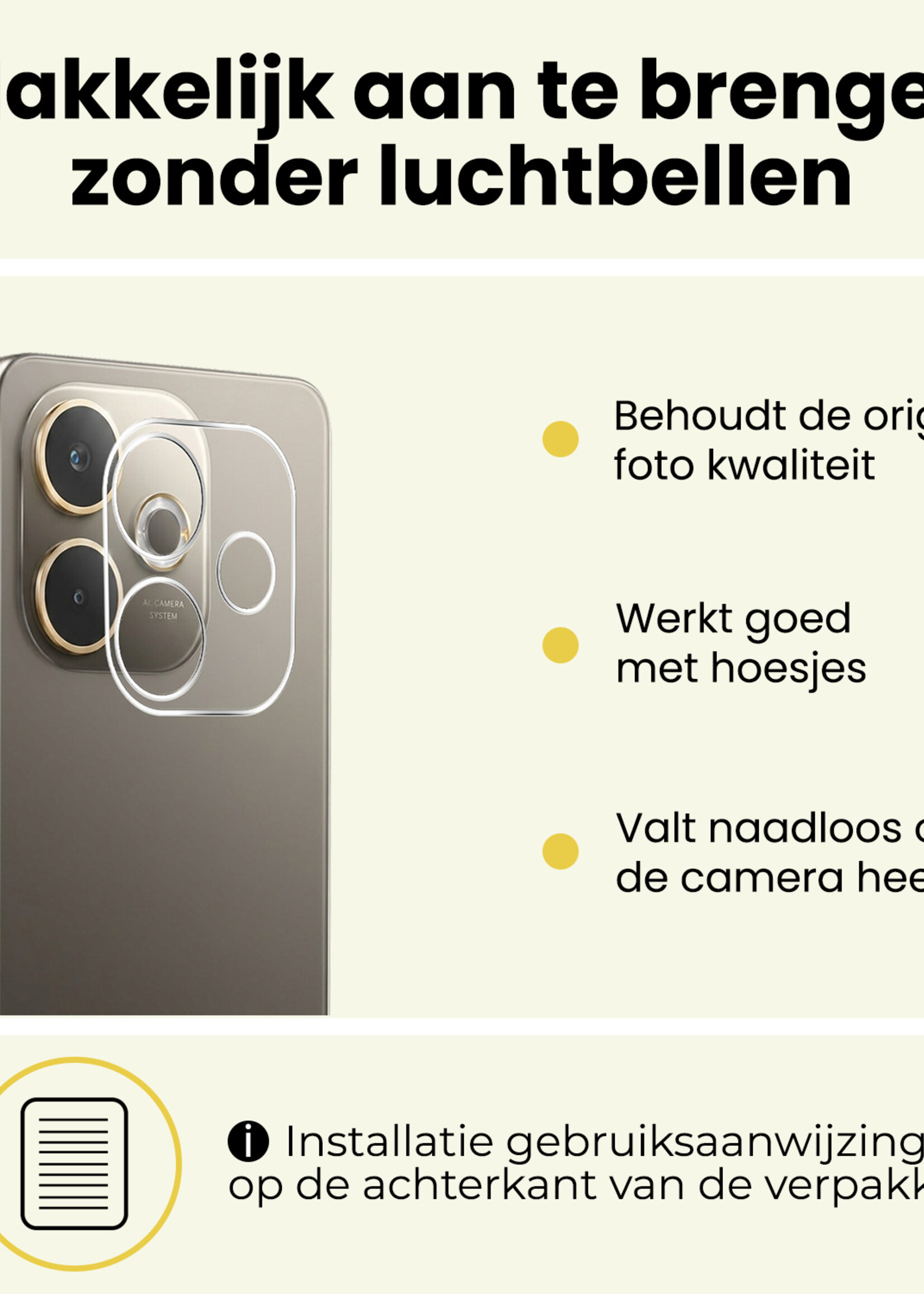 LUQ LUQ OPPO A5 Pro Camera Screenprotector - 3 PACK