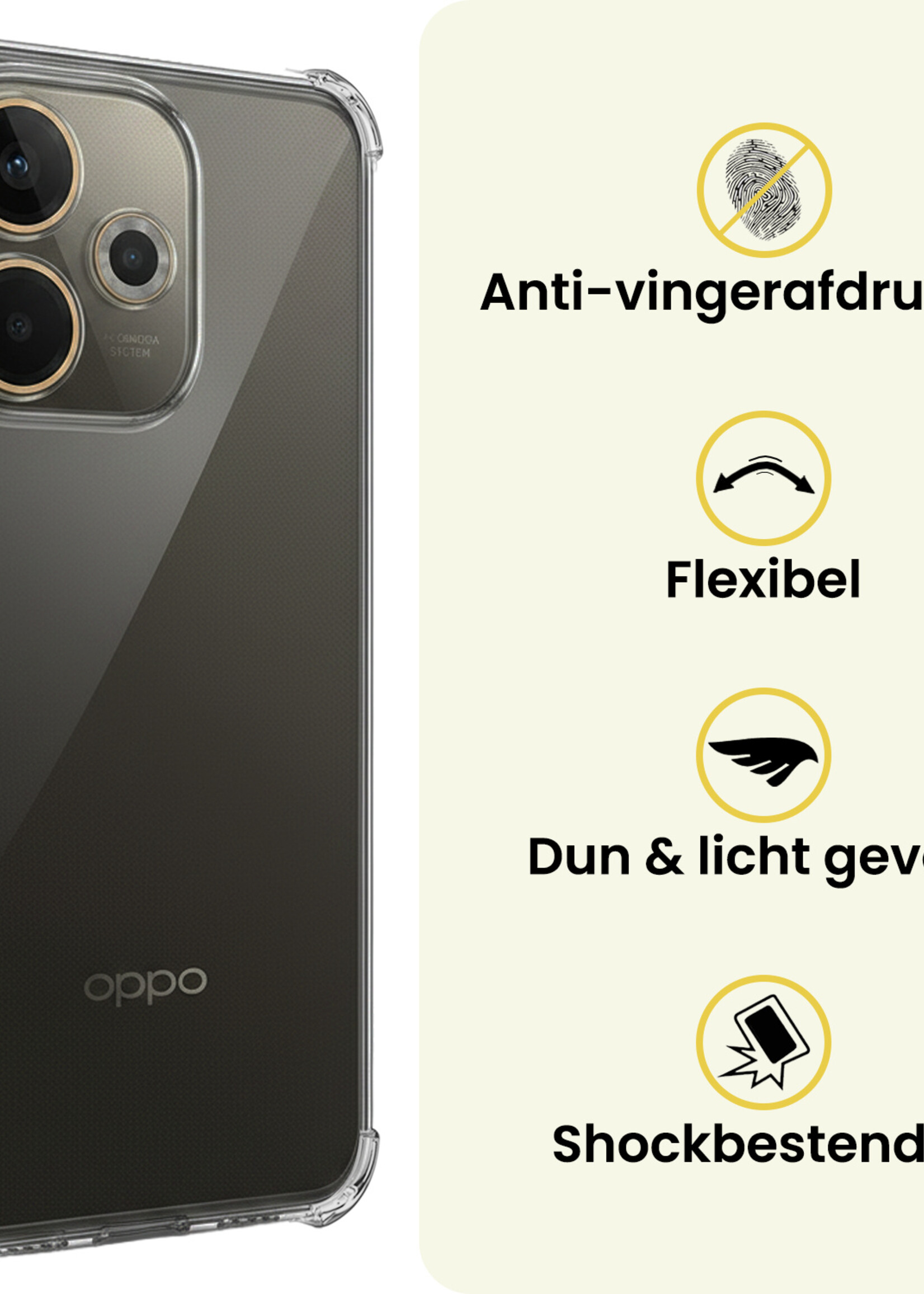 LUQ LUQ OPPO A5 Pro Hoesje Shockproof - Transparant