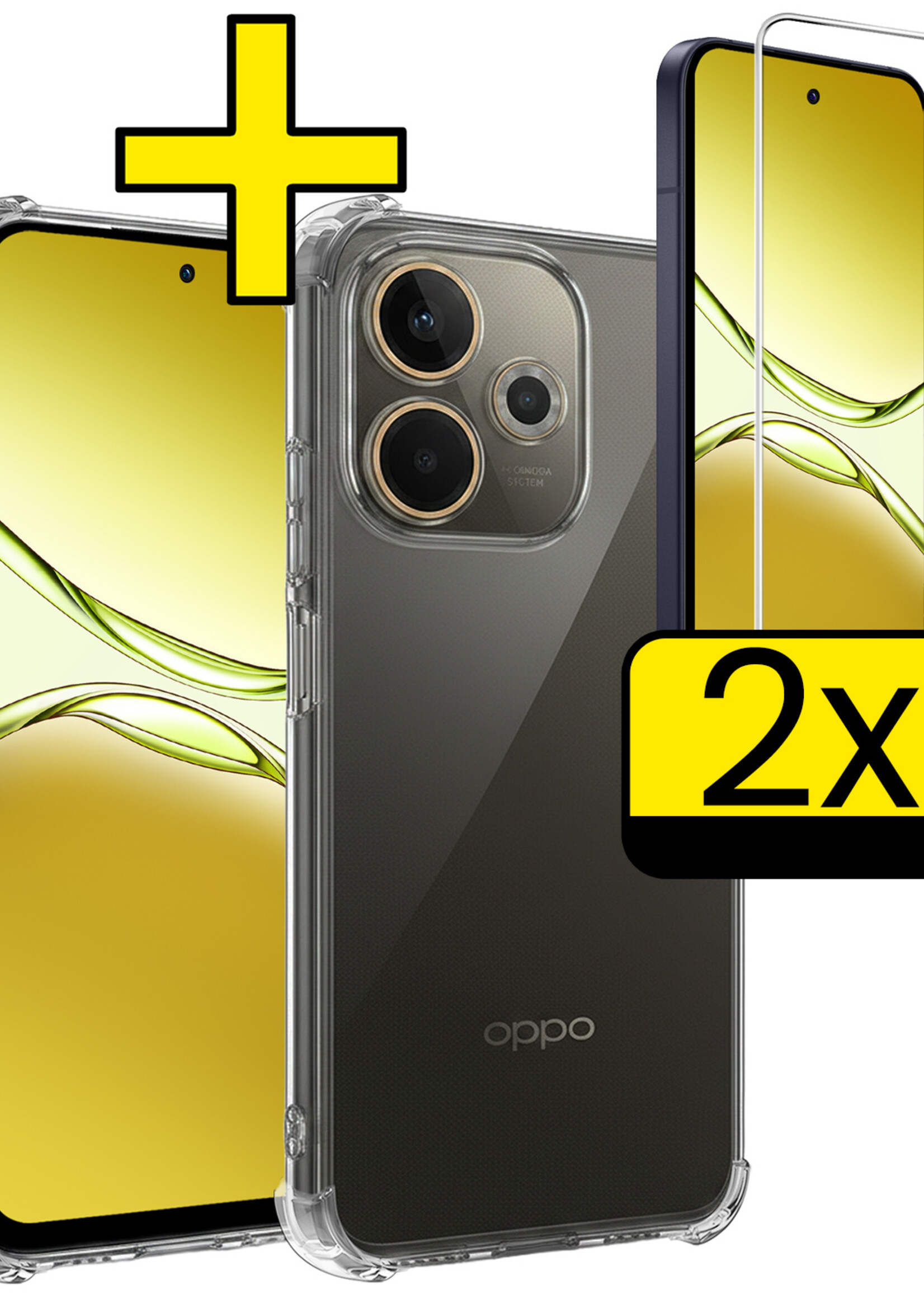 LUQ LUQ OPPO A5 Pro Hoesje Shockproof Met 2x Screenprotector